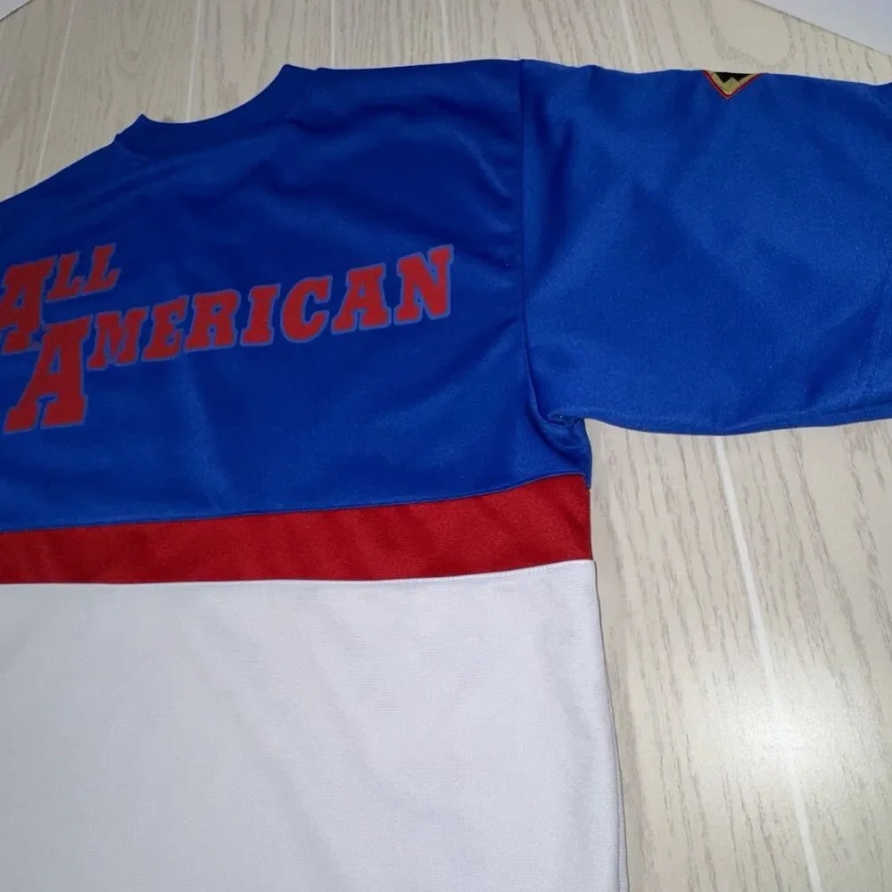 Legendary Classic All American BaseballJersey Blue Red White Size L Polyester